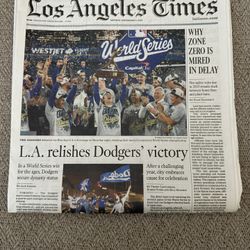 2025 World Series LA Times News Paper