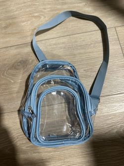 Clear blue bag
