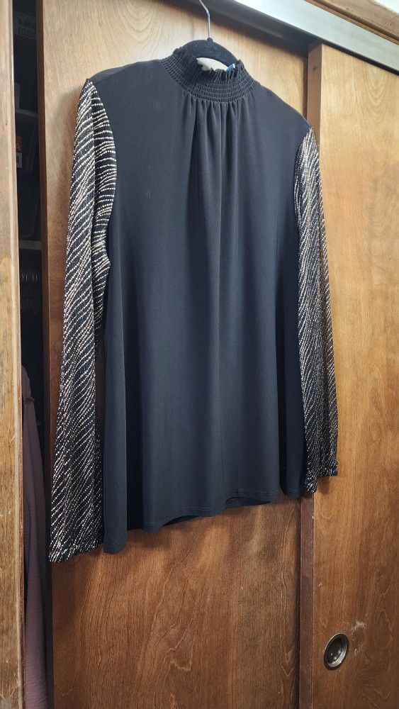 Dressy Black And Gold Top