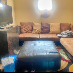 2 piece sectional with ottoman