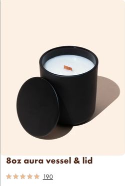 8oz. 8pcs. Matte Black Empty Candle Jar w/ lid
