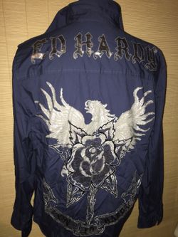 Long sleeve Ed hardy bottom down shirt size XL mens