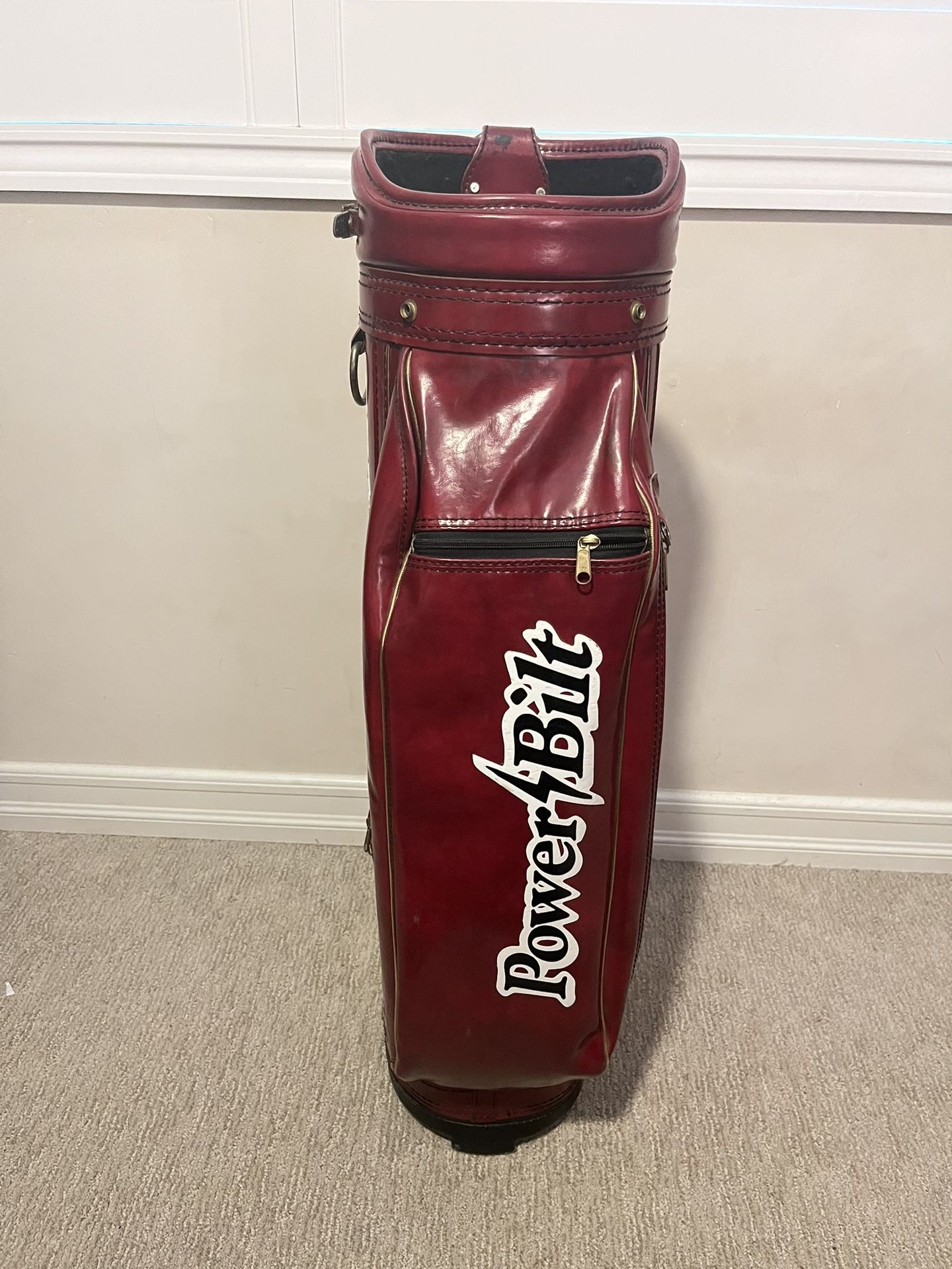 PowerBlitz 1980s Golf Bag Real Leather