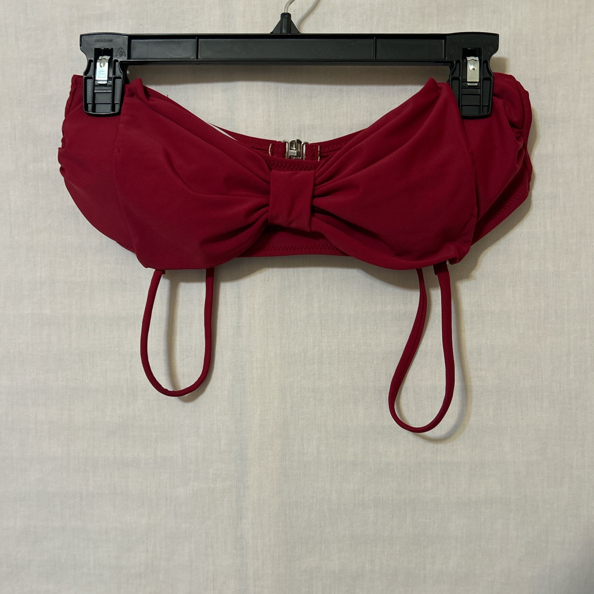 Chic Red Bikini Top with Bow