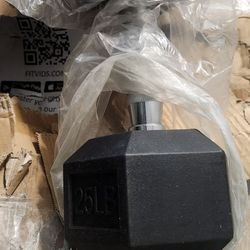 DUMBBELLS 25LBS PAIR NEW