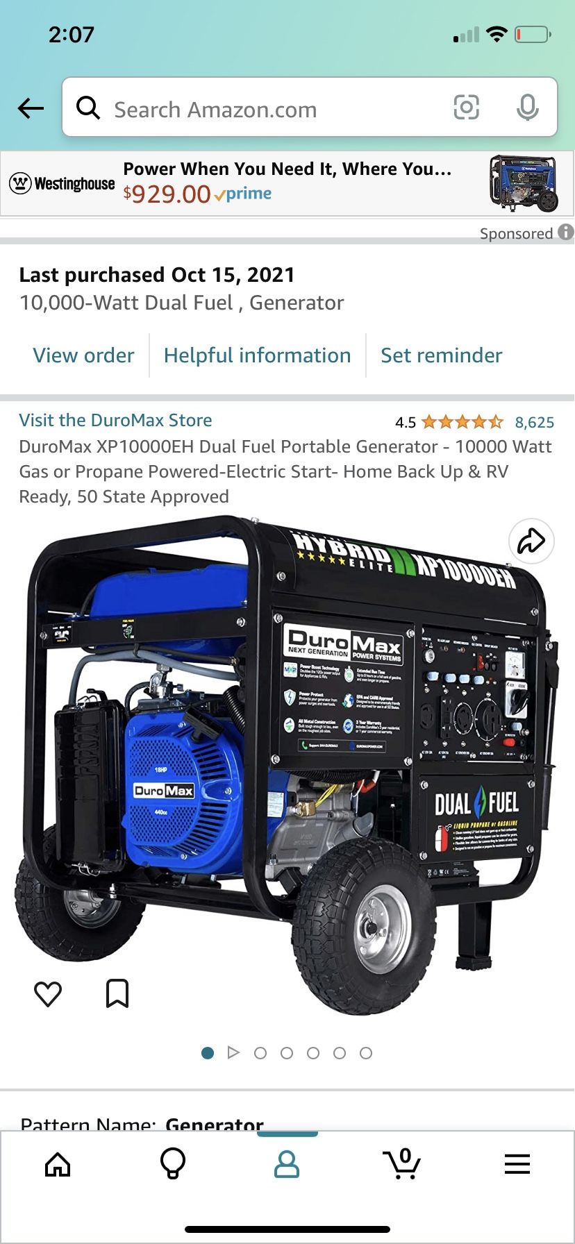 BRAND NEW Hybrid Dura Max 10000 Generator- Still In Unopened Box