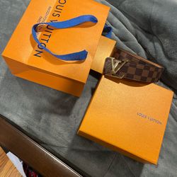 Louis Vuitton Belt Brand New Gold on Brown