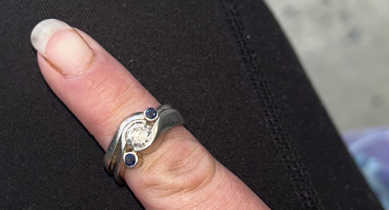 Solid White 14k Gold Size 5.5 Wedding Ring