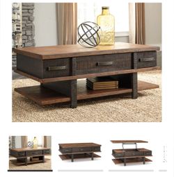 Brown Wood Coffee Table Excellent Condition