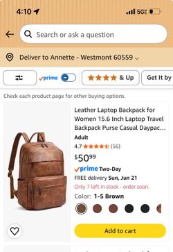Real leather brand new never opened in original packaging, laptop, back pack, or weekender bag