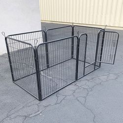 (NEW) $85 Heavy Duty 6-Panel Dog Playpen, Each Panel 32” Tall X 32” Wide Pet Exercise Fence Crate Kennel Gate 