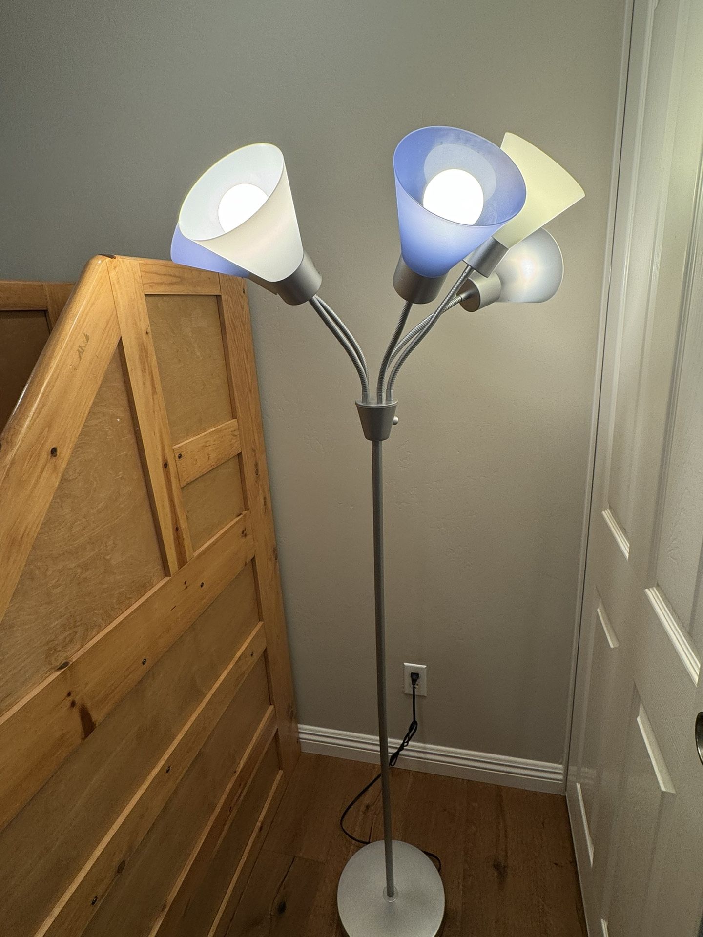 Soft Blue and White Adjustable Stand Light