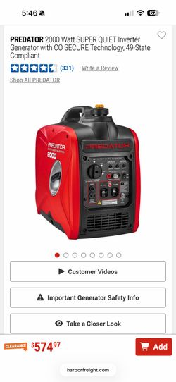 PREDATOR 2000 Gas Generator