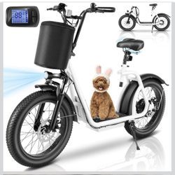 Electric Scooter with Seat 20x3 Fat Tire Ebike Brand New 