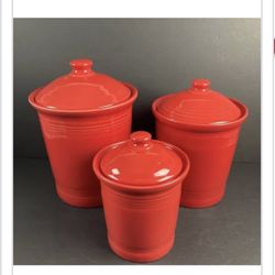 Fiesta Ware 3 Canister Set - Scarlet