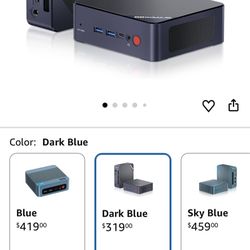 BOSGAME B95 Mini PC Desktop Computers, Intel 12th N95, 16GB DDR4 512GB SSD, 4K Triple Display, Dual HDMI & Type-C, WiFi 5/BT 5.0, Micro Desktop PC for