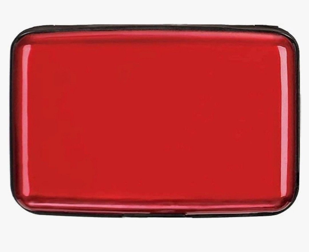 RFID Blocking Credit Card Protector,RFID Blocking Aluminum Wallets for Women & Men Card Holder for Metal ID Credit Cards Case (red)