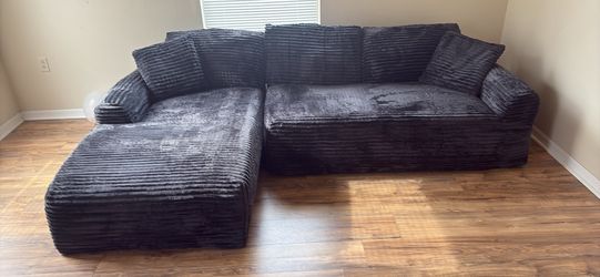 Corduroy cloud boneless sectional