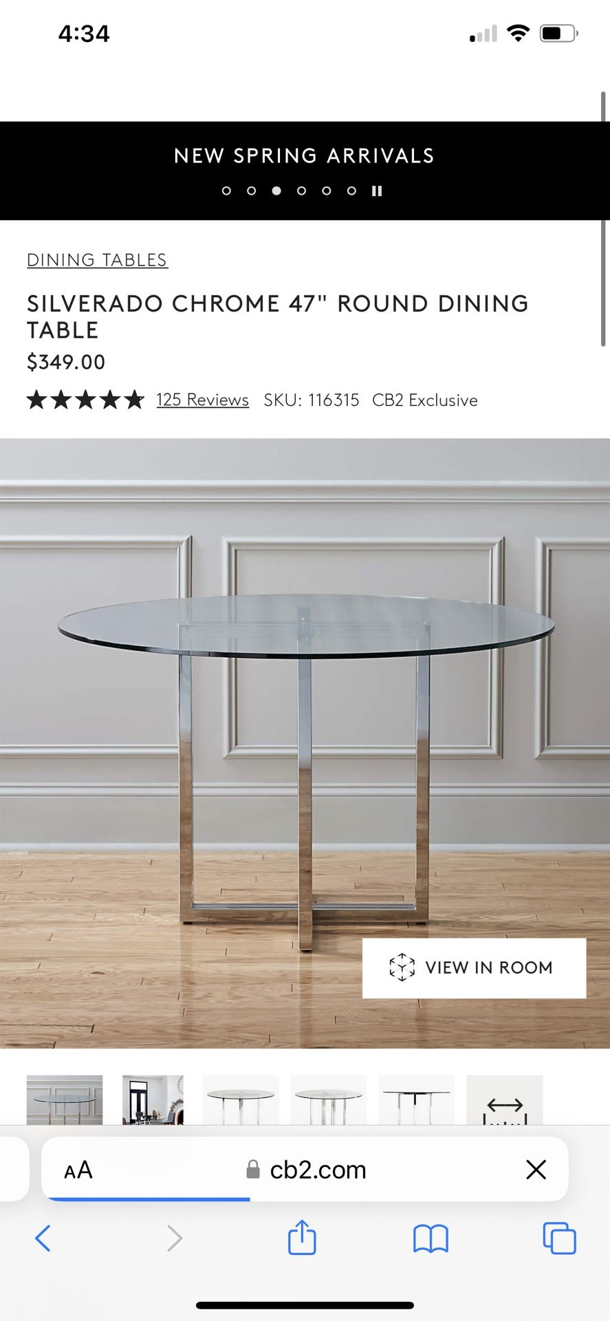 CB2 Dining Table