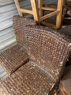 Wicker Bar Stools Set Of 4