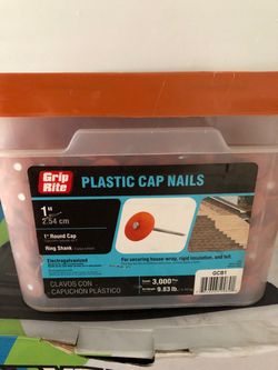 Grip Rite 1" Plastic Cap Nails 3000 Count
