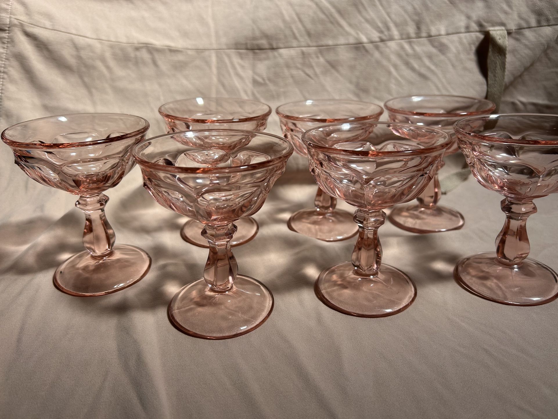 Old Williamsburg Sherbet Cups - Light Pink - Imperial Glass Ohio