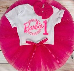 18 Months Barbie 1st Birthday Outfit 💕