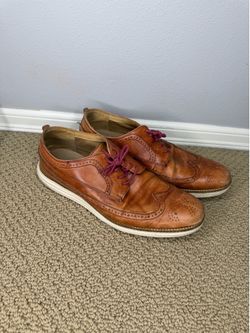 Cole Haan Grand OS Brown Leather Wingtip Oxford Shoes (Men’s Size 9)