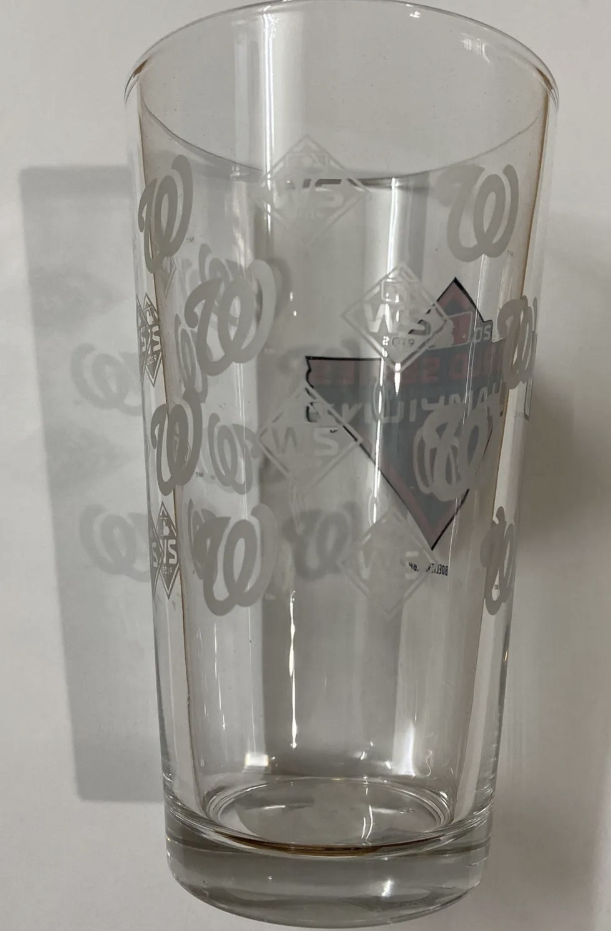 Washington Nationals 2019 World Series CHAMPS Champions Satin Etch Pint Glass 