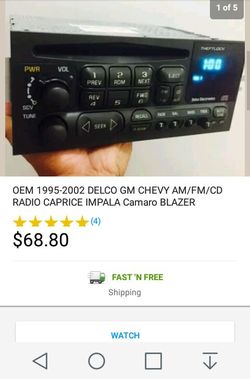 OEM 1995-2002 DELCO GM CHEVY AM/FM/CD RADIO CAPRICE IMPALA Camaro S10 BLAZER OEM STEREO 16232131 OEM CAR STEREO