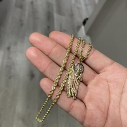 10k Gold Rope Necklace 