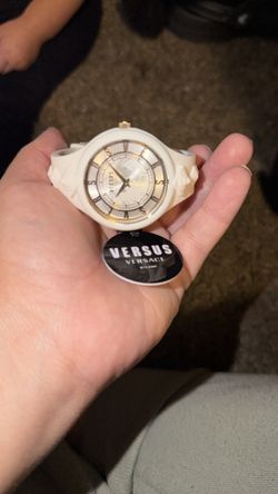 Versus Versace White and Gold Watch