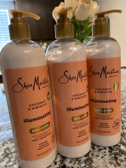 Shea Moisture Coconut & Hibiscus Illuminating Body Lotion x3