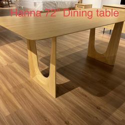 Hanna Wheat 72'' Wide Rectangular Dining Table