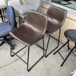 Brown Faux Leather Bar Stool Counter Stools (in Store) 