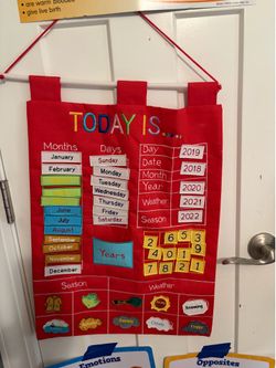 Kindergarten calendar felt