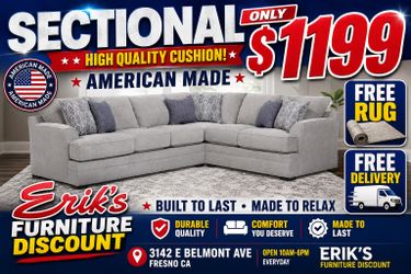 L shaped sectional customizable for left side or right side