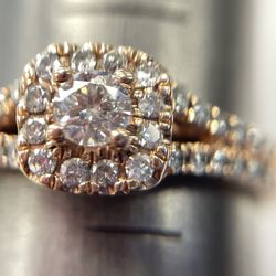 10k rose gold ring diamonds 144236-1 