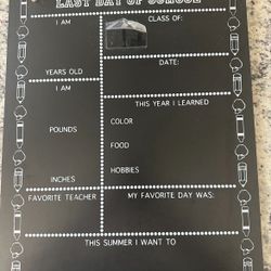 Wooden 1st And Last Day Of School Board