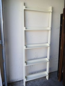 5 Rung White Ladder Display Shelve