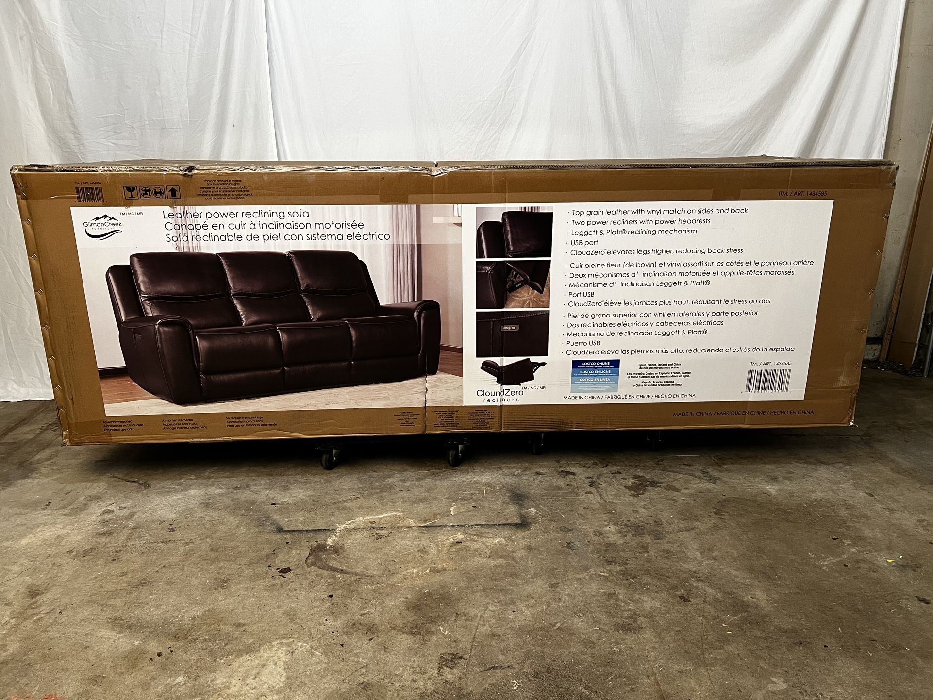 Brown Leather Sofa **FREE DELIVERY**