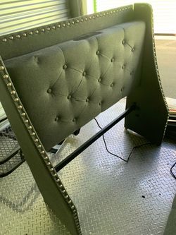 Twin bed headboard with frame and plug etc