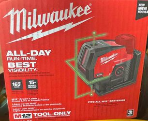 Milwaukee M12 Green Cross Line Laser Level