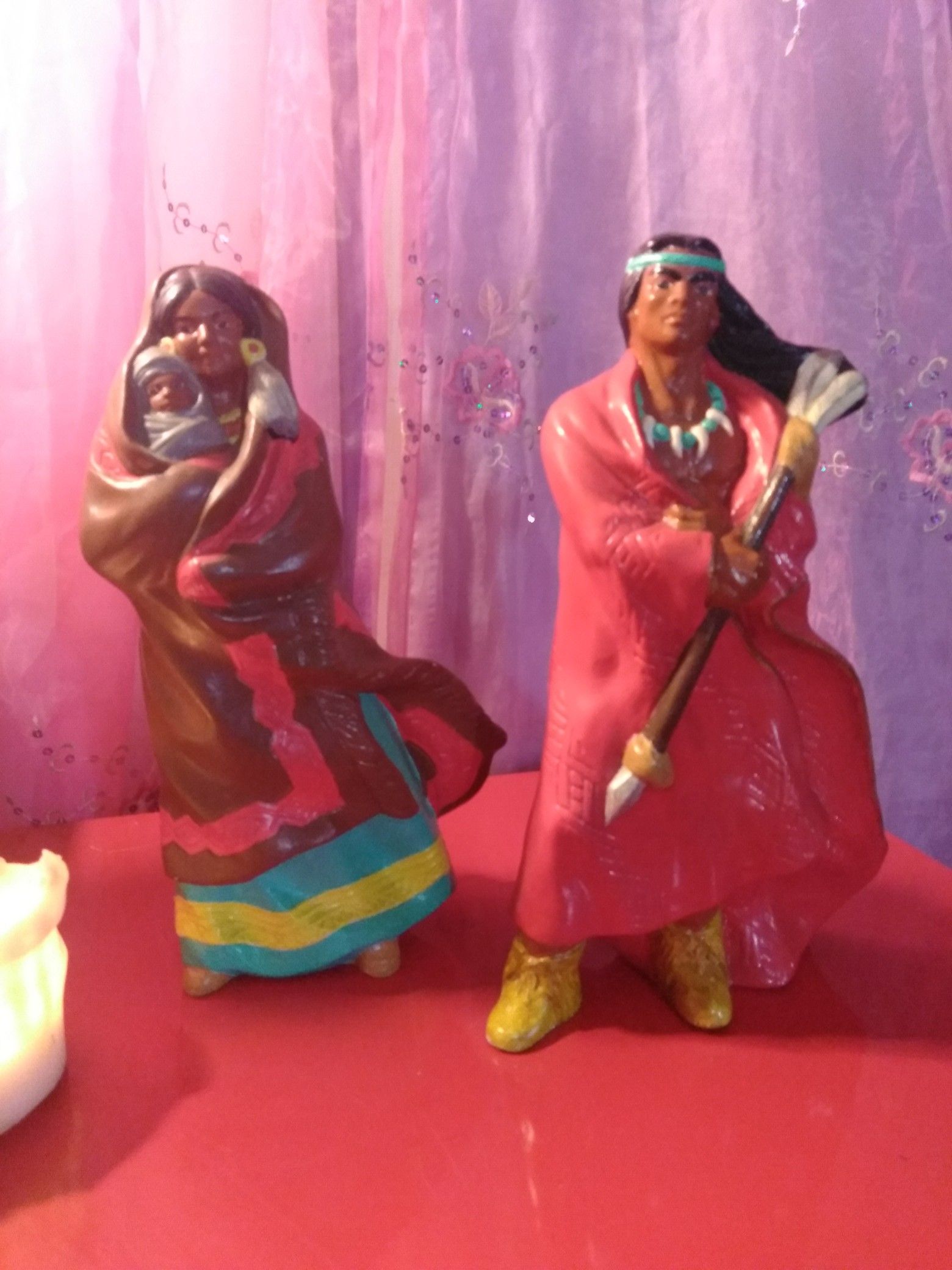 12.5 inch native American statues