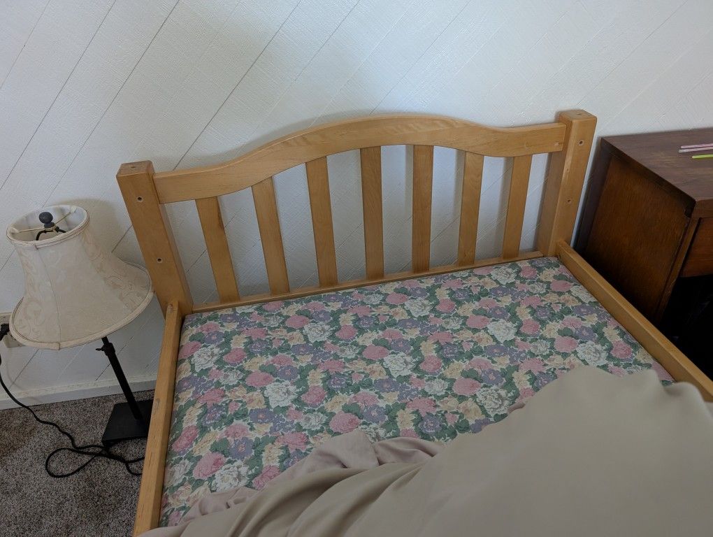 Free All Wood Twin Bed Frame With Board