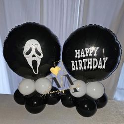 Scream Ghost Face Balloon Centerpieces 