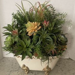 Artificial succulent centerpiece