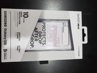 tech21 - Pure Clear - for Samsung Galaxy S10 - Clear - Mobile Phone Case with Near Perfect Transparency - Ultra-Thin Cellphone Case