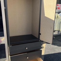 Grey Color Tall Closet 