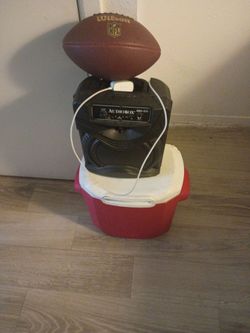 Antenna, cooler, speaker and football ball